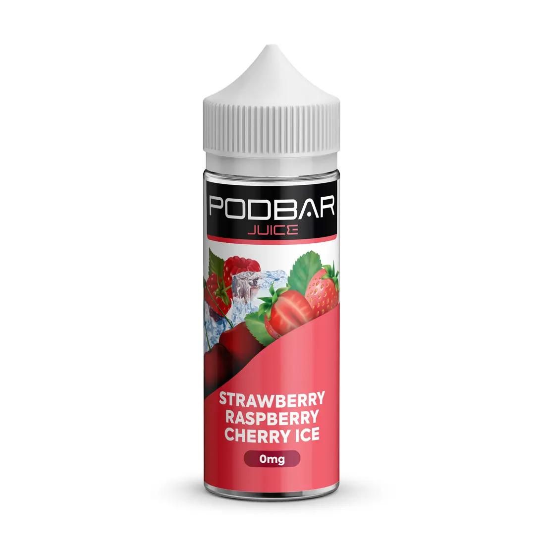 Product Image of PodBar Juice By Kingston E Liquid - Strawberry Raspberry Cherry Ice - 100ml